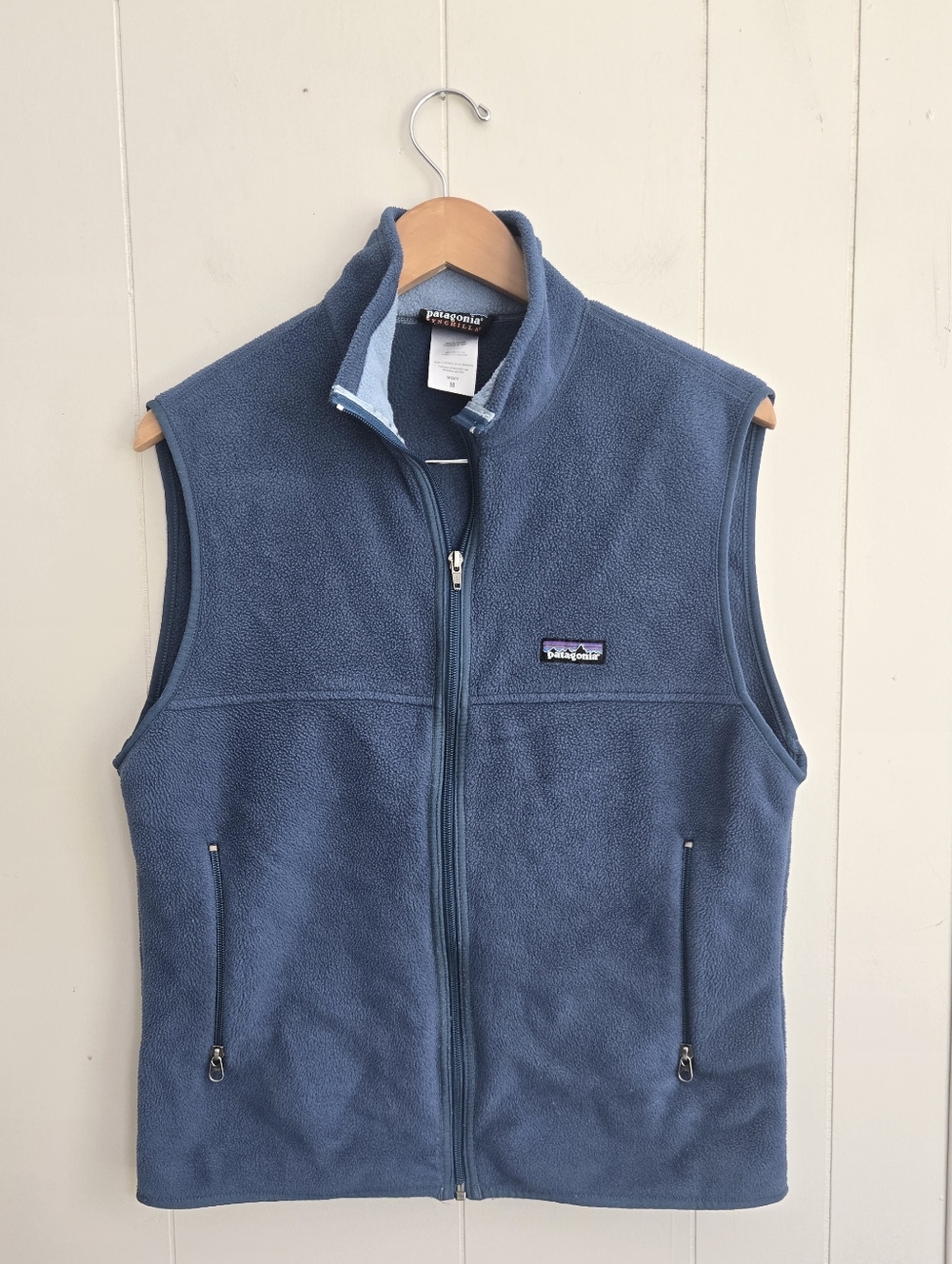 Patagonia Men's Blue Full‑Zip Fleece Vest-Size M